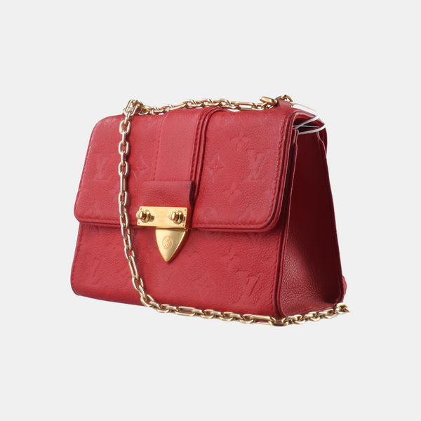 SAINT SULPICE PM Monogram Calfskin Red