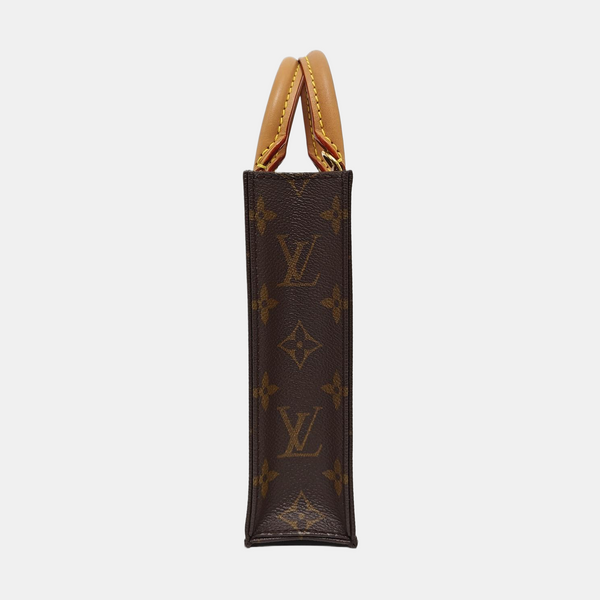 SAC PLAT Mini Monogram Coated Canvas Brown