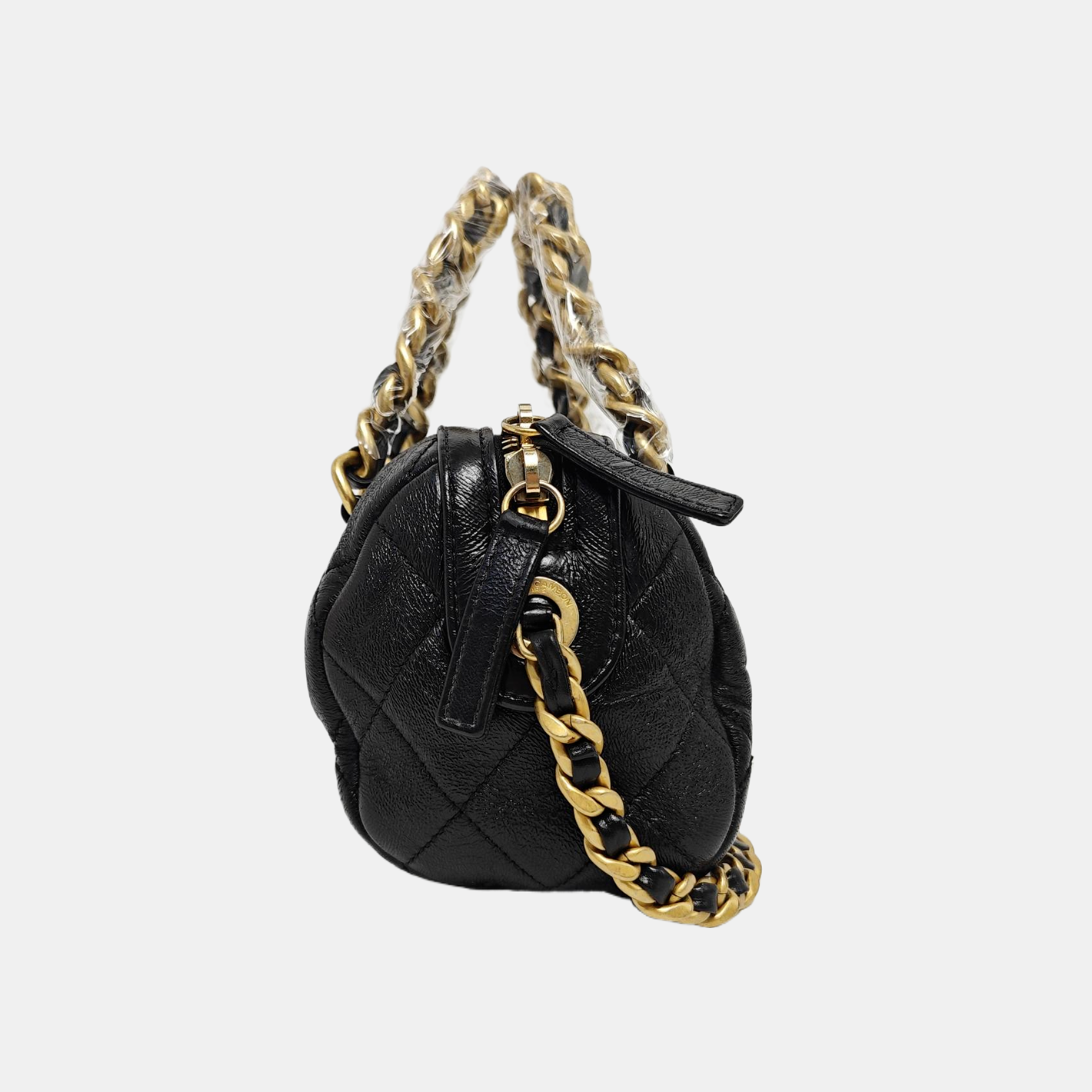 Quilted Calfskin Shoulder Bag Black