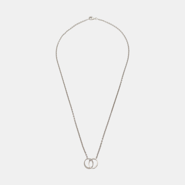 LOVE 18k White Gold Silver Necklace