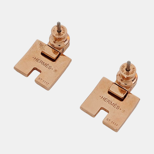Eileen Metal Rose Gold Stud Earrings