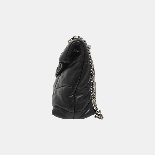 LOULOU Medium Quilted Lambskin Black