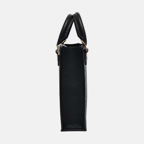 SAC PLAT Mini Calfskin Black