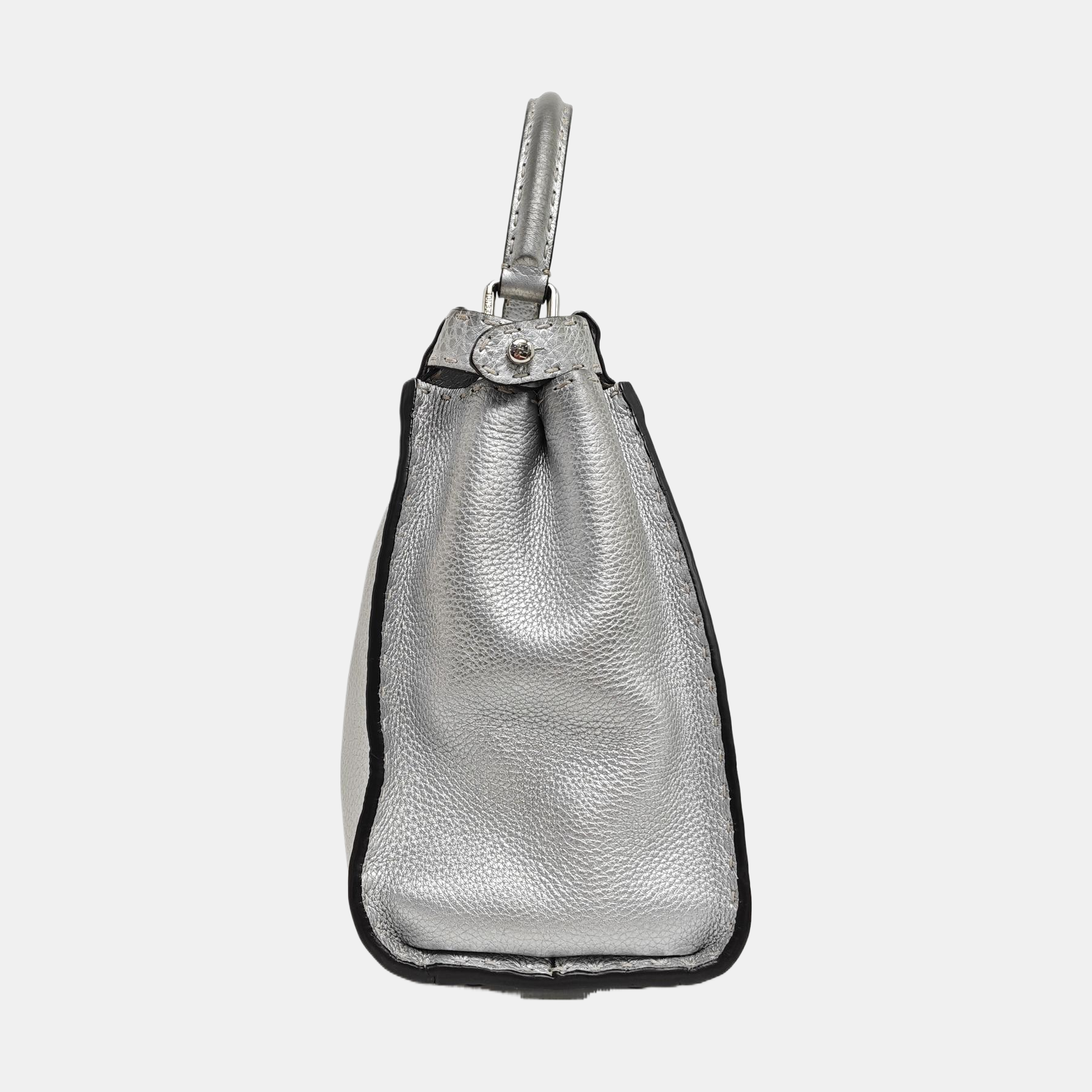 Peekaboo Medium Calfskin Silver
