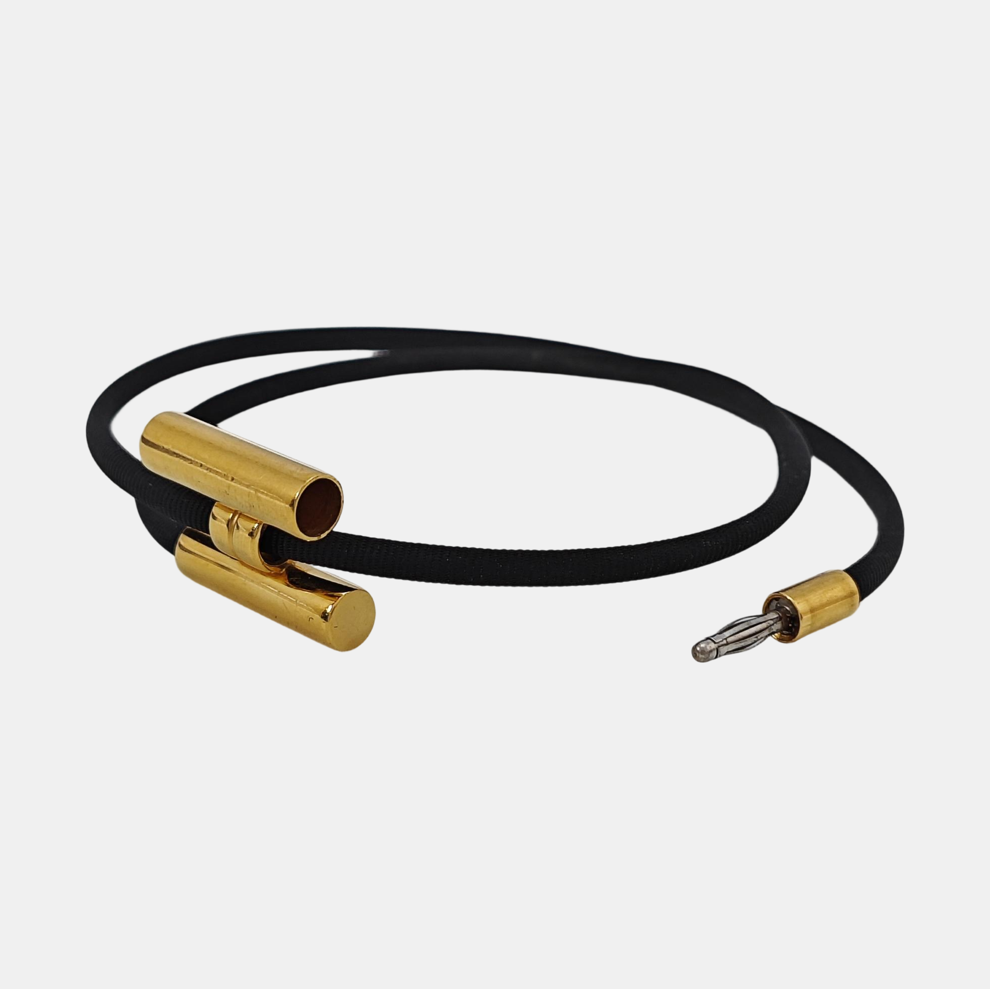 Tournis Tresse Leather Black Bangle