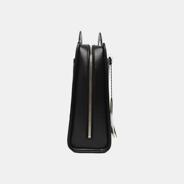 Monogram Calfskin Shoulder Bag Black