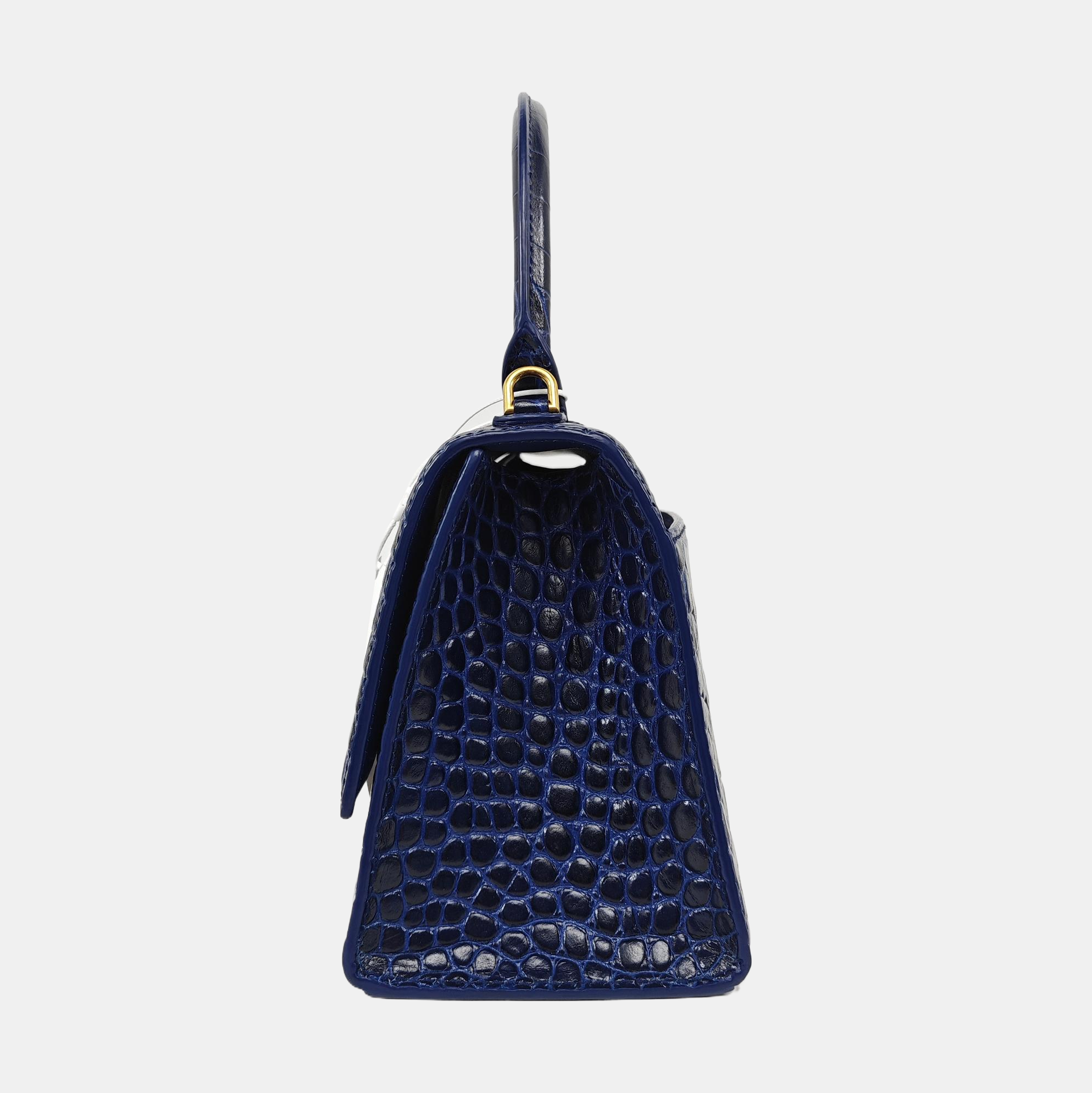 Hourglass S Calfskin Blue