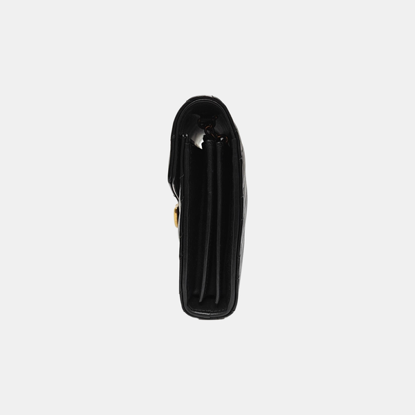 GG Marmont Mini Chevron Calfskin Black