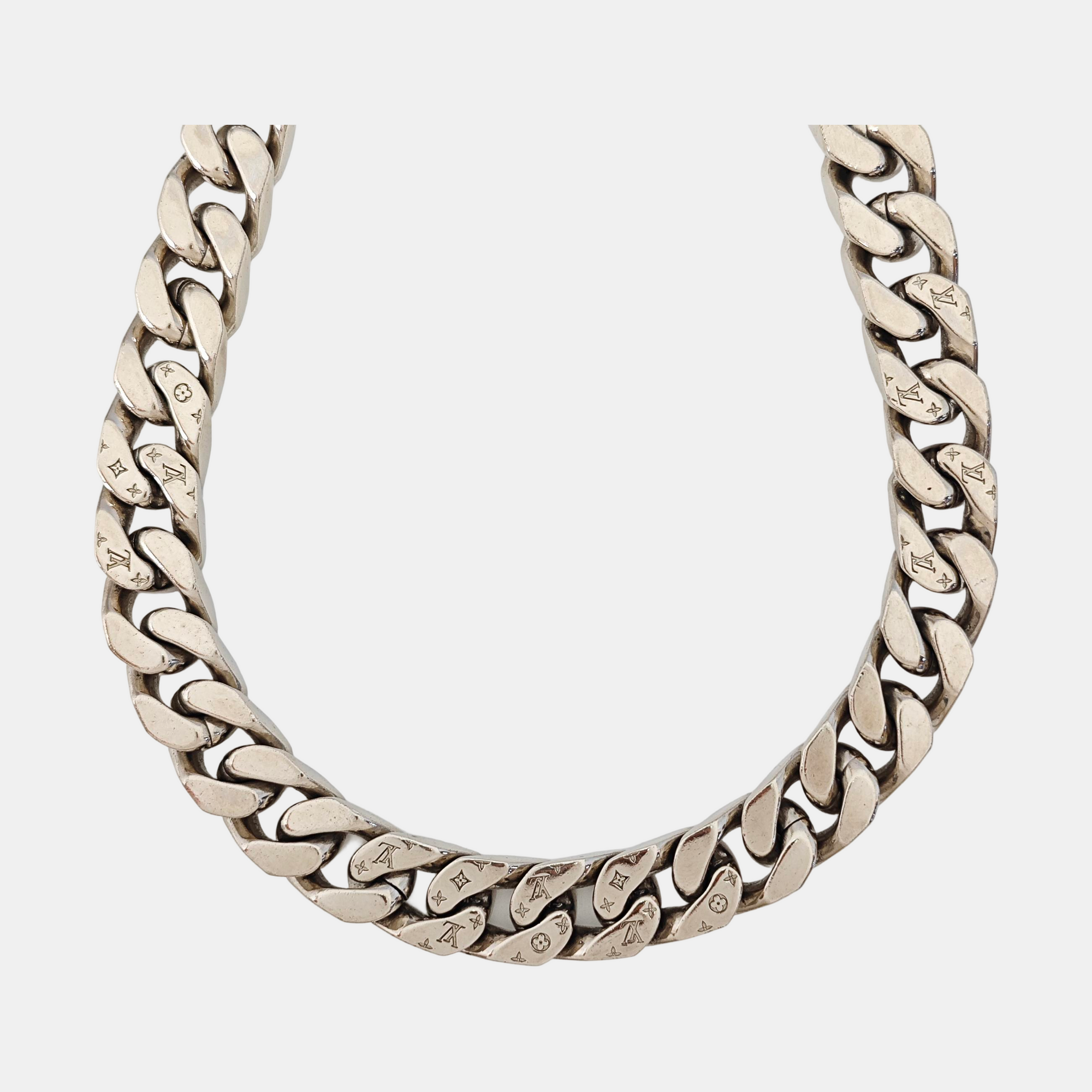 LV CHAIN LINKS Metal Silver Necklace