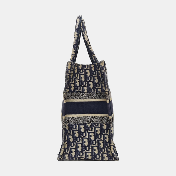 Book Tote Medium Canvas Blue