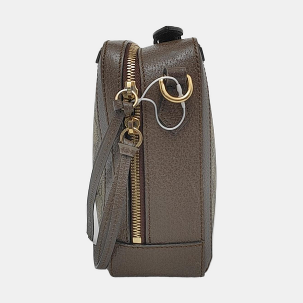 Ophidia Small Monogram Coated Canvas Beige