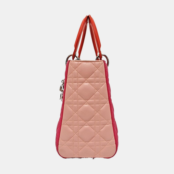 Lady Dior Medium Quilted Lambskin Red