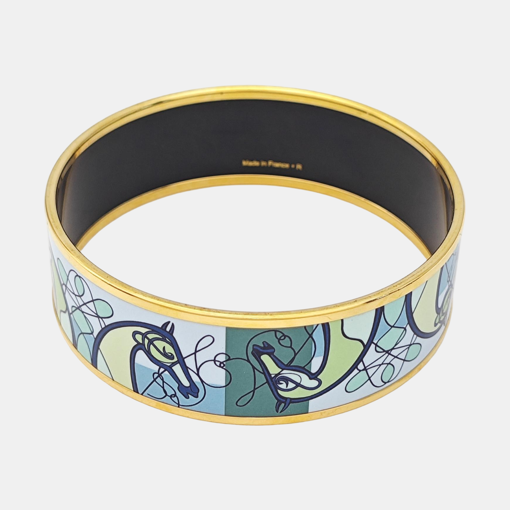 Email Metal Green Bangle