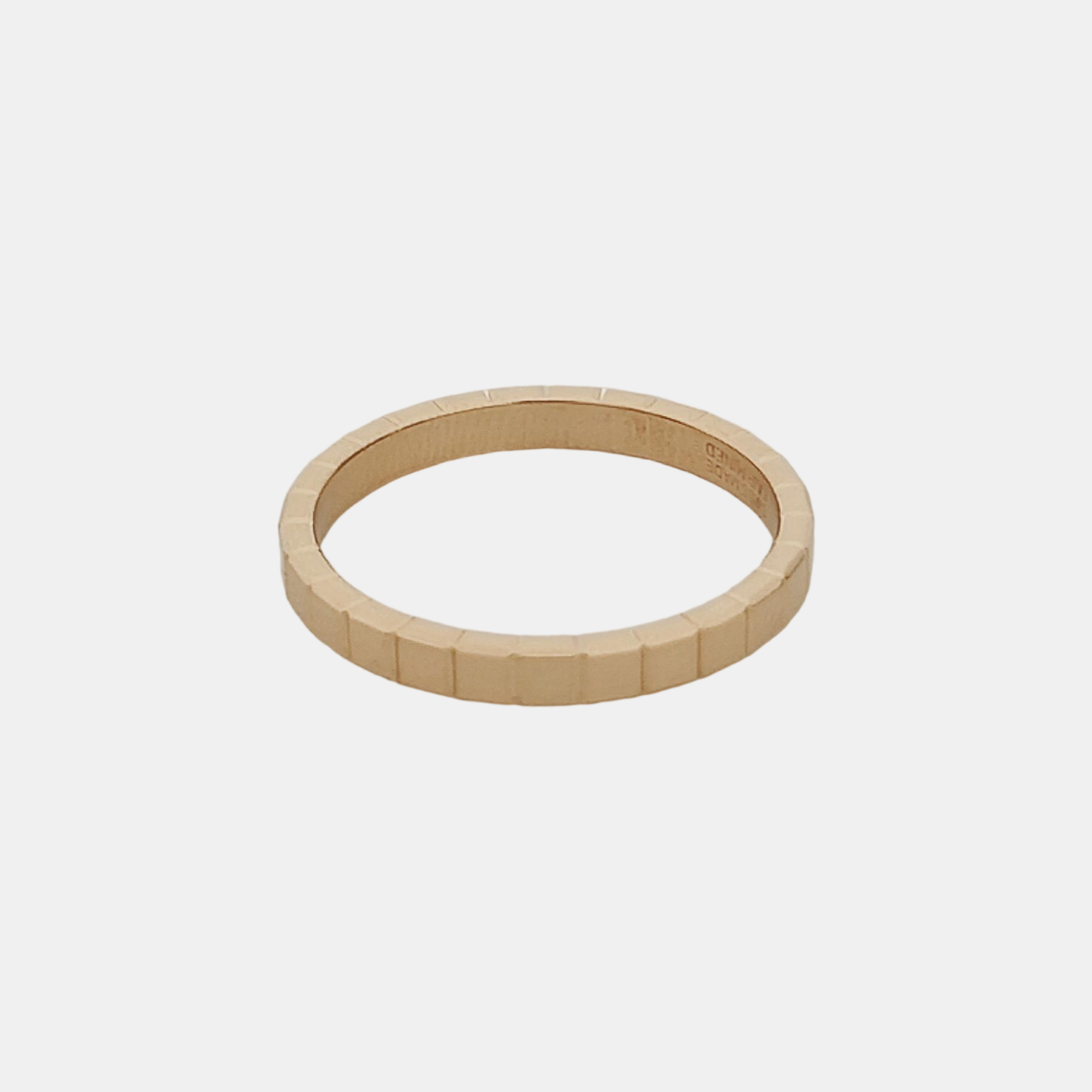 Ice Cube 18k Rose Gold Ring EU 53