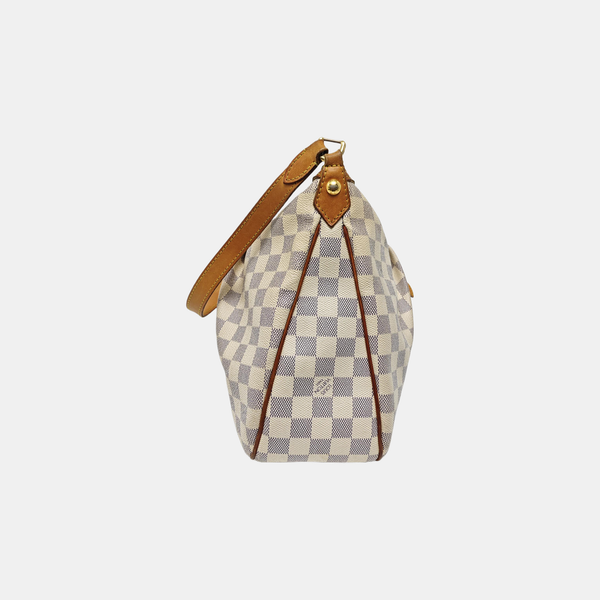 SIRACUSA MM Damier Azur Coated Canvas White