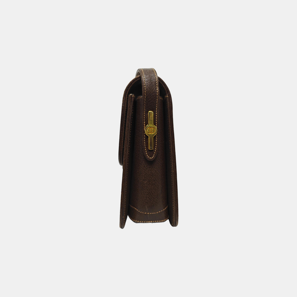 Monogram Coated Canvas Shoulder Bag Brown