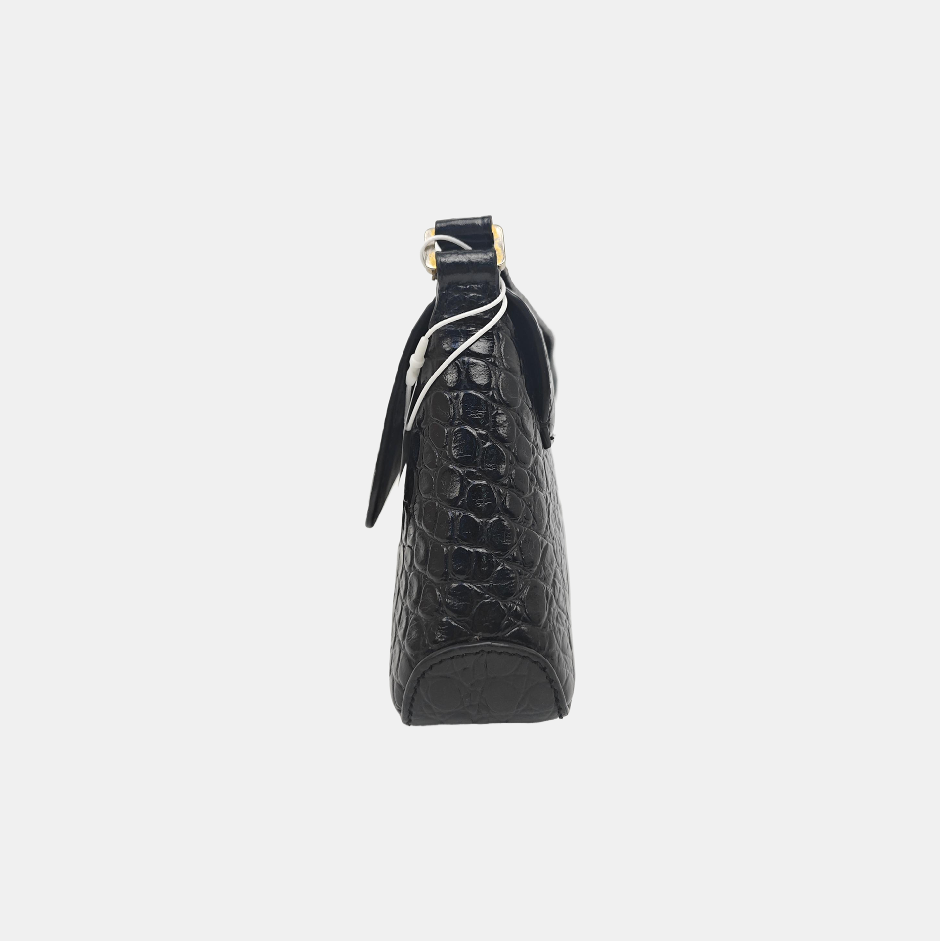 Calfskin Top Handle Bag Black