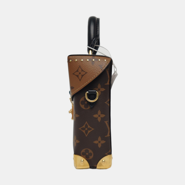 CAMERA BOX Monogram Coated Canvas Brown