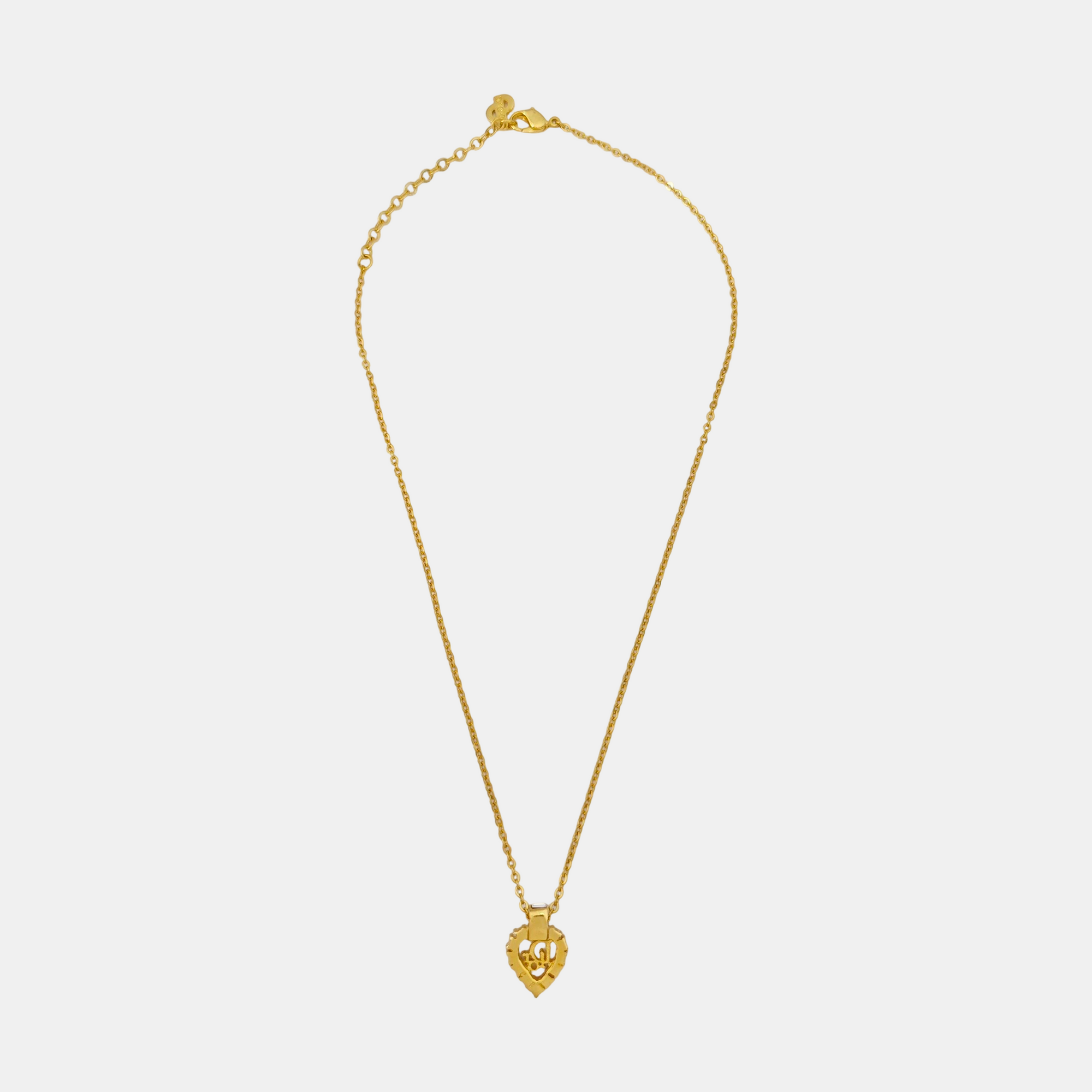 Dior Oblique Metal Gold Necklace