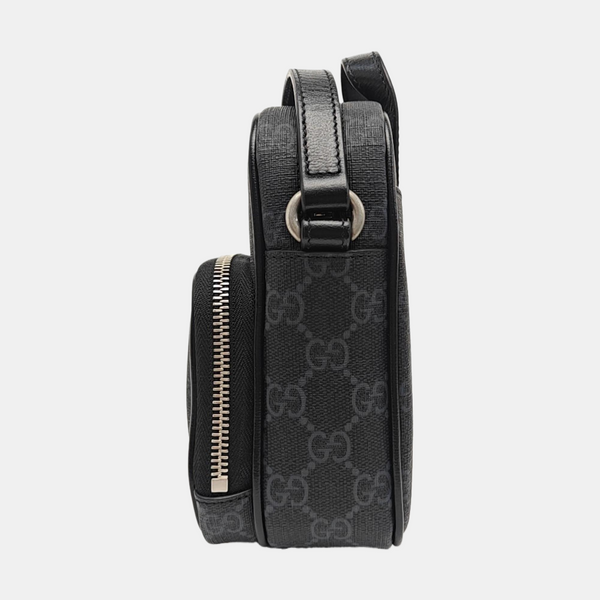 Coated Canvas Shoulder Bag Mini Black