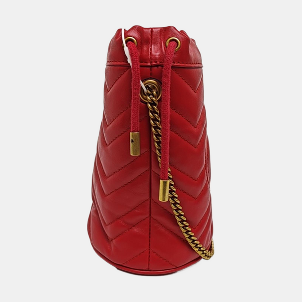 GG Marmont Mini Piel de Becerro Roja