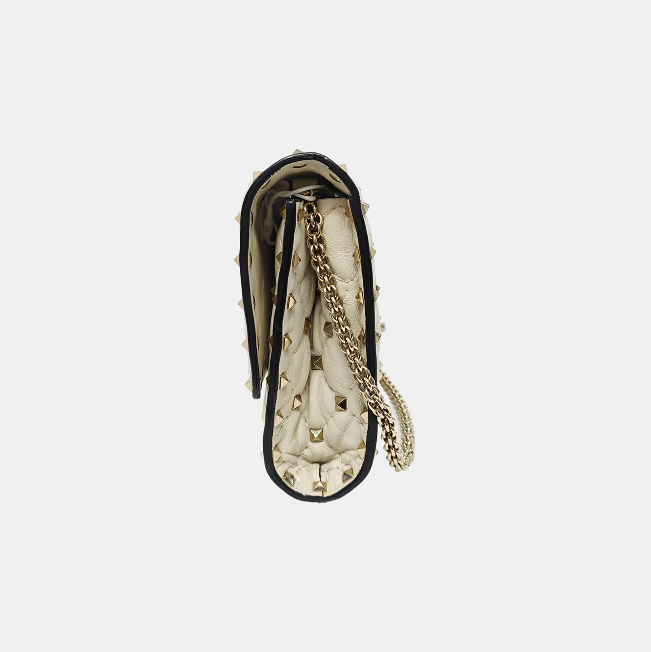 Spike Up Quilted Lambskin White