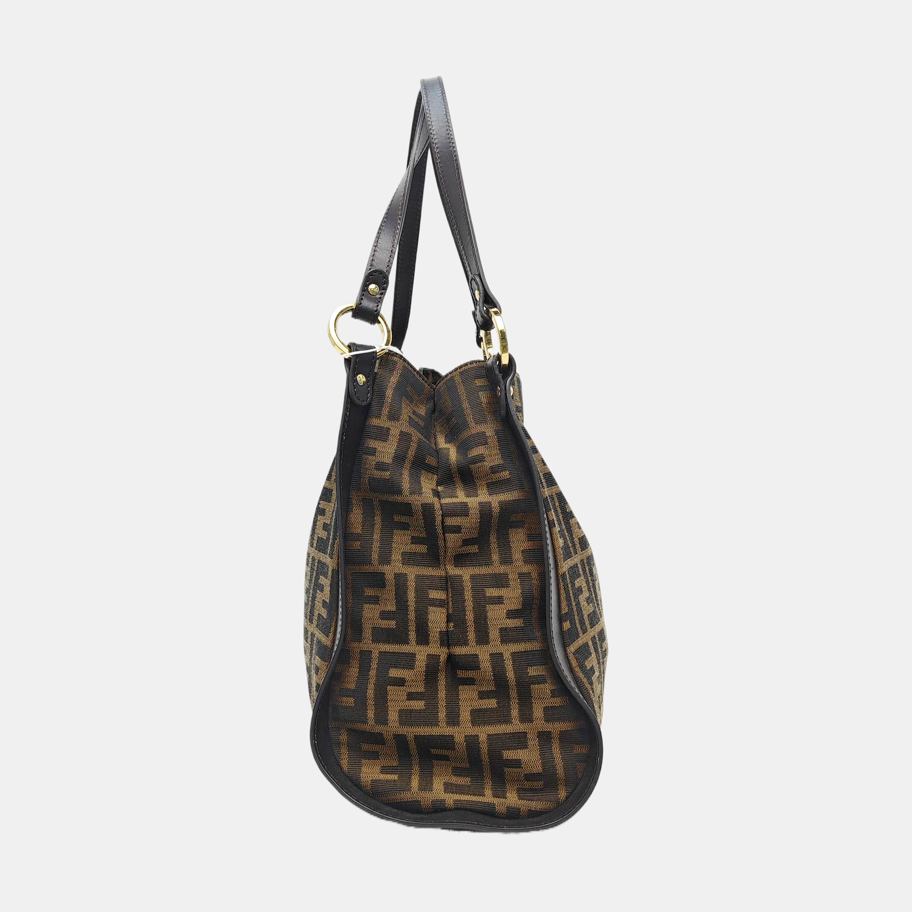 Canvas Top Handle Bag Brown