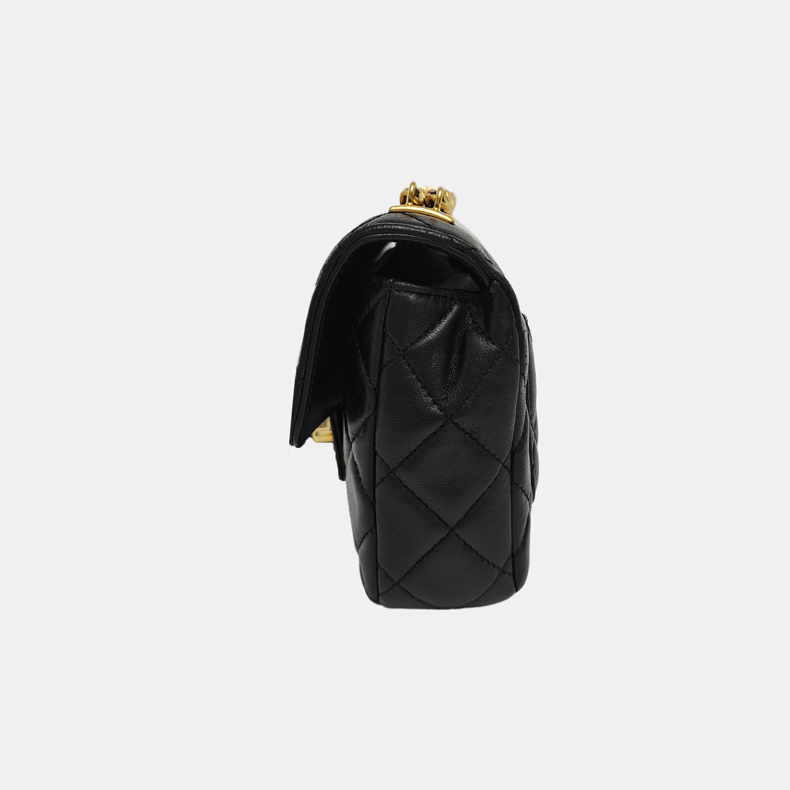 Quilted Lambskin Mini Black