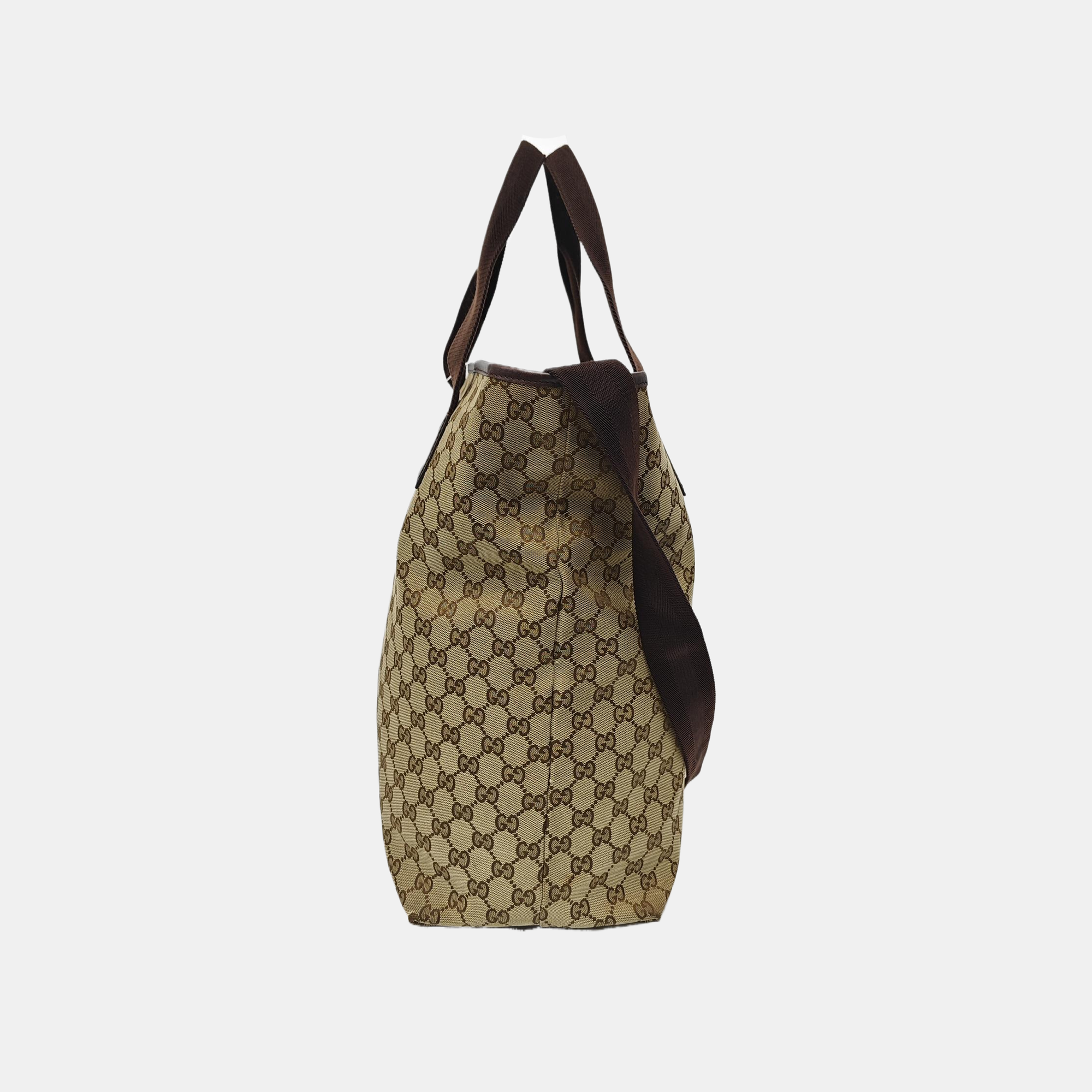 Monogram Canvas Tote Bag Brown