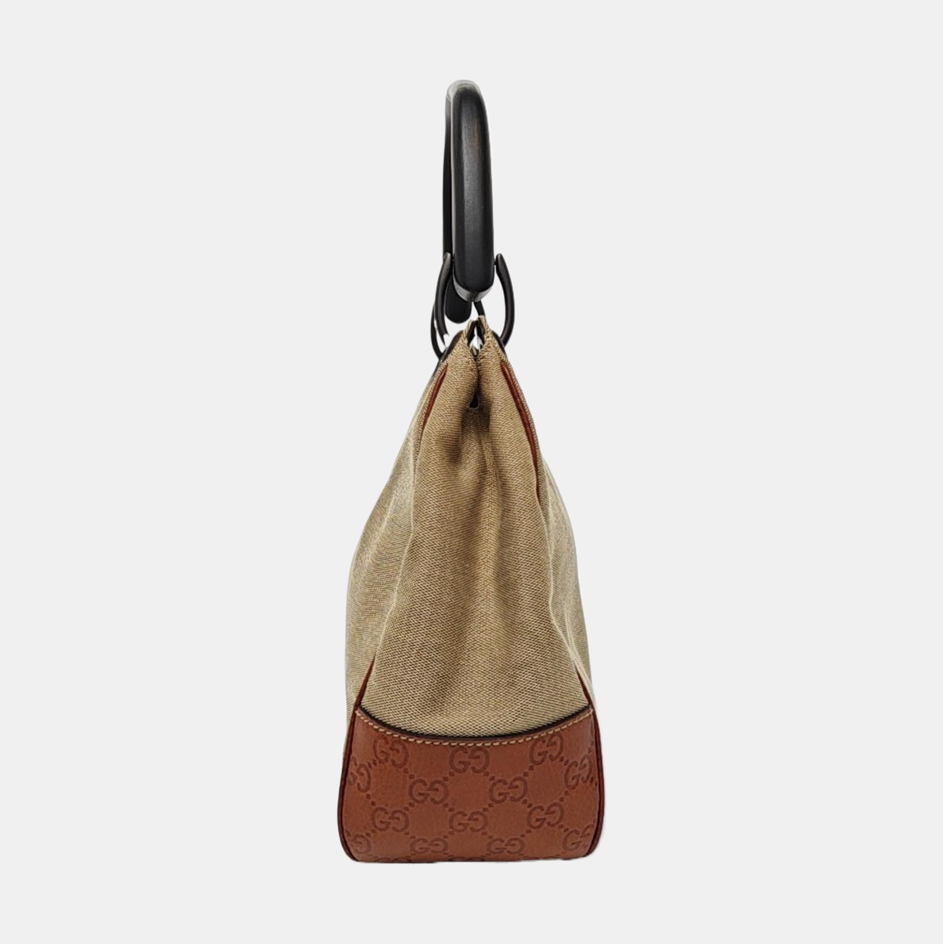 Canvas Top Handle Bag Beige