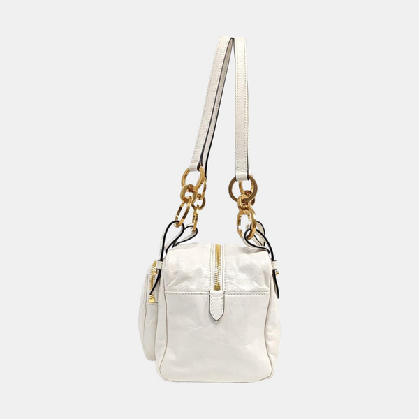 Dangle Mini Calfskin White