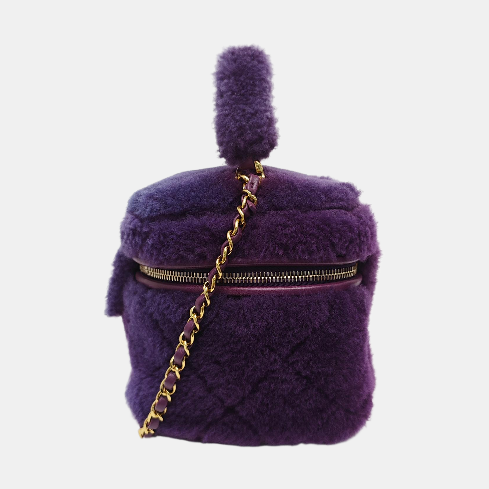 Fabric Shoulder Bag Purple