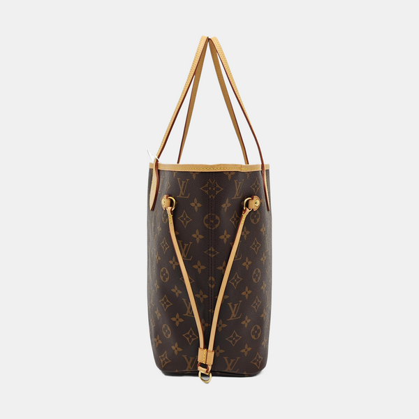 NEVERFULL MM Monogram Coated Canvas Brown
