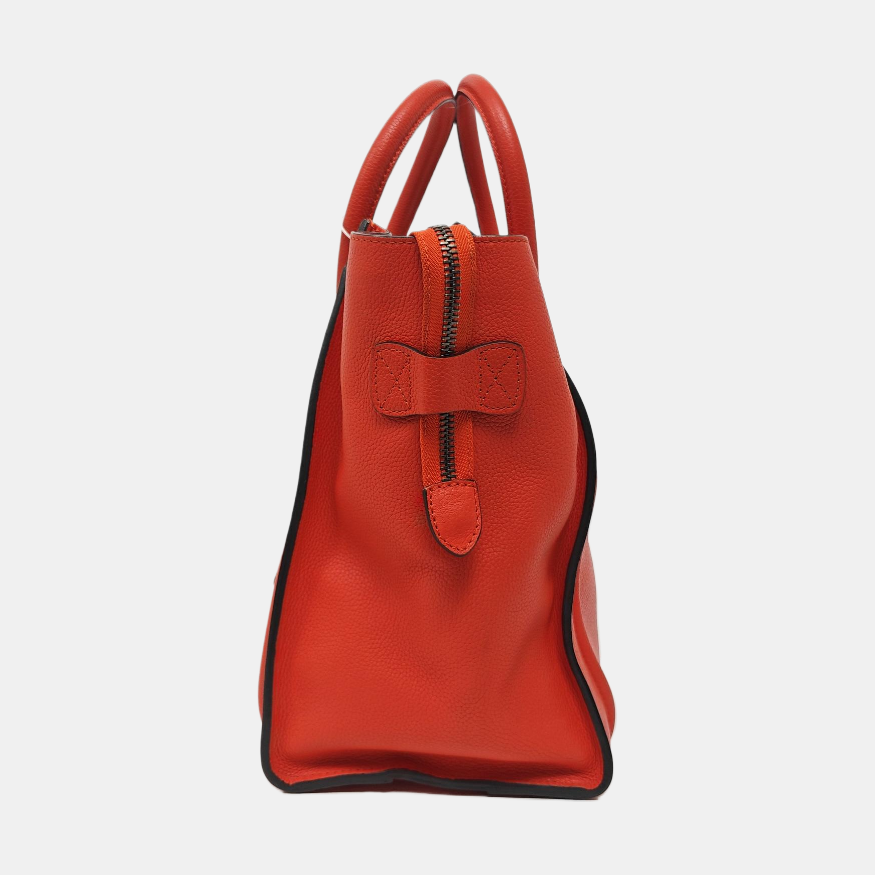 Authenticated pre-owned  LUGGAGE Mini Calfskin Red - Tote Bag at Looply
