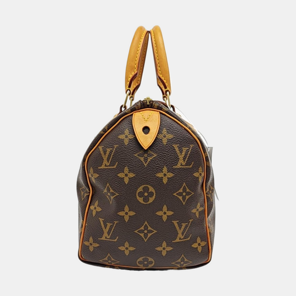 SPEEDY 25 Monogram Coated Canvas Brown