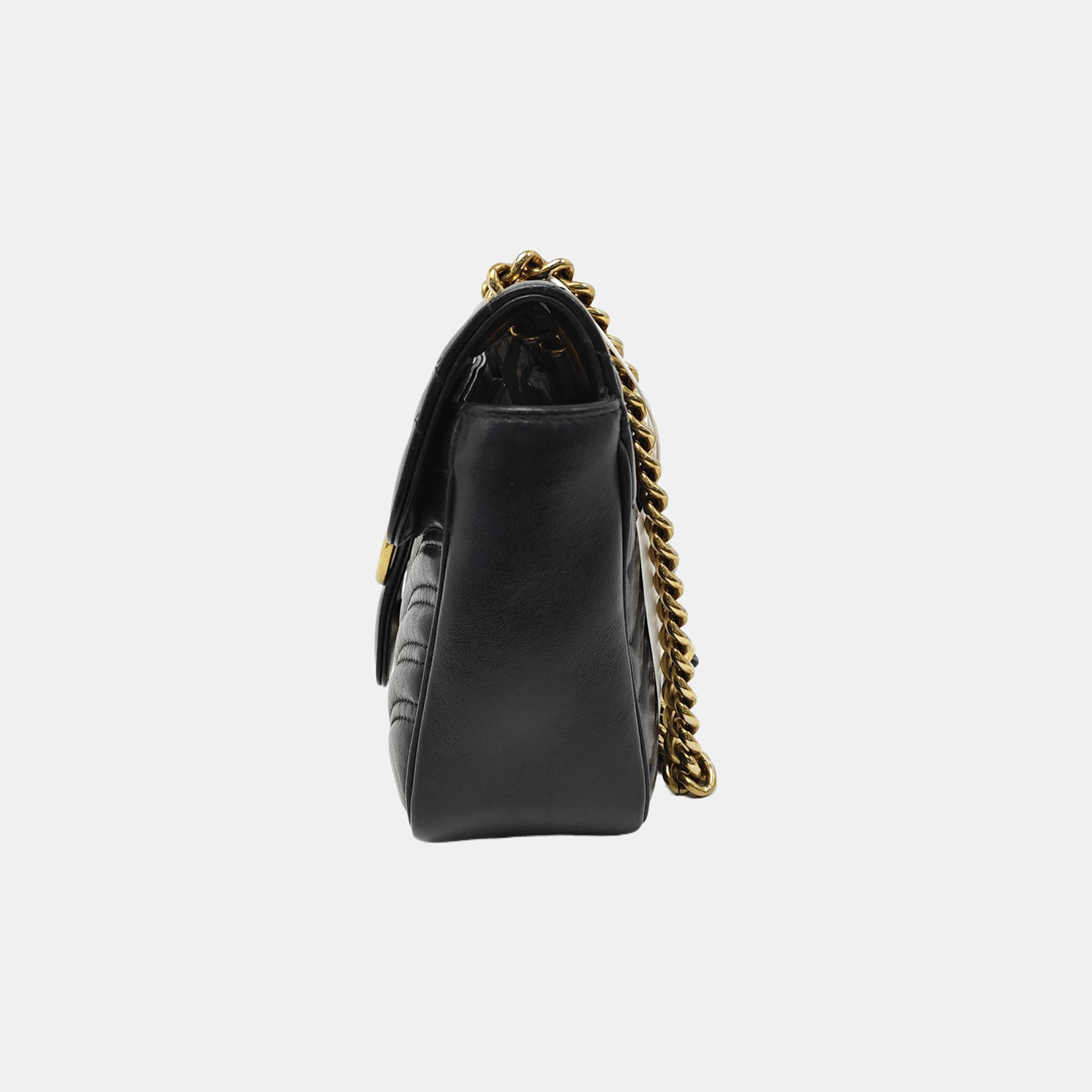 GG Marmont Medium Quilted Calfskin Black