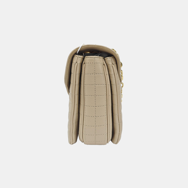 C Medium Quilted Calfskin Beige