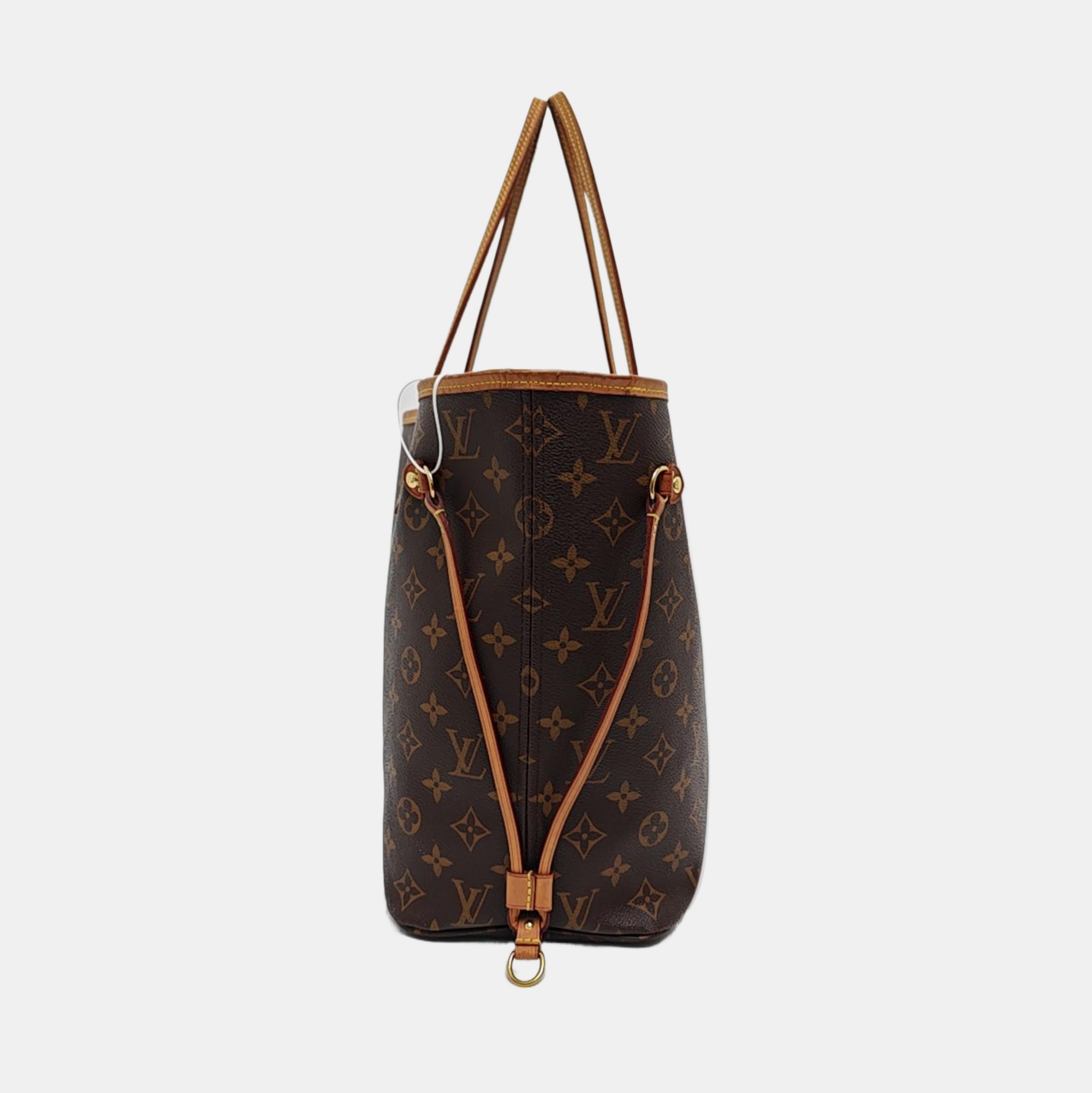NEVERFULL MM Monogram Coated Canvas Brown