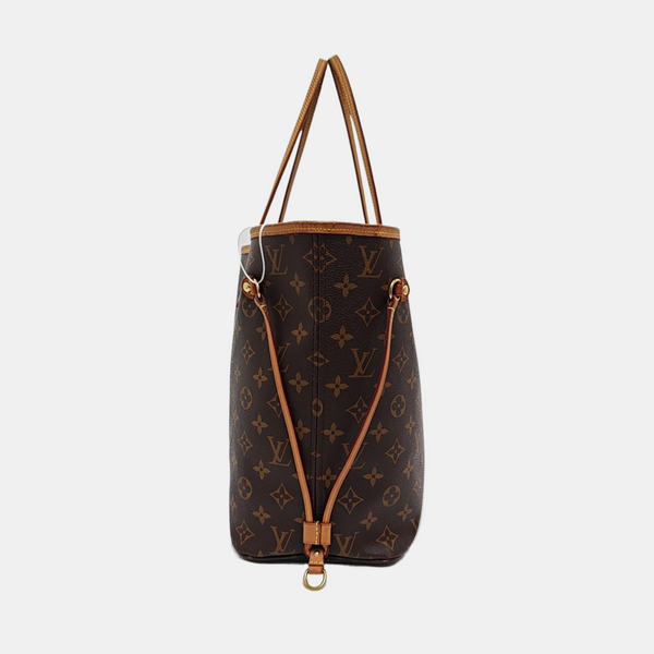 NEVERFULL MM Monogram Coated Canvas Brown