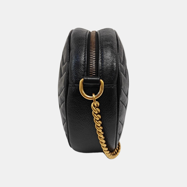 GG Marmont Mini Quilted Calfskin Black