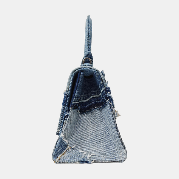 Hourglass Small Quilted Denim Blue