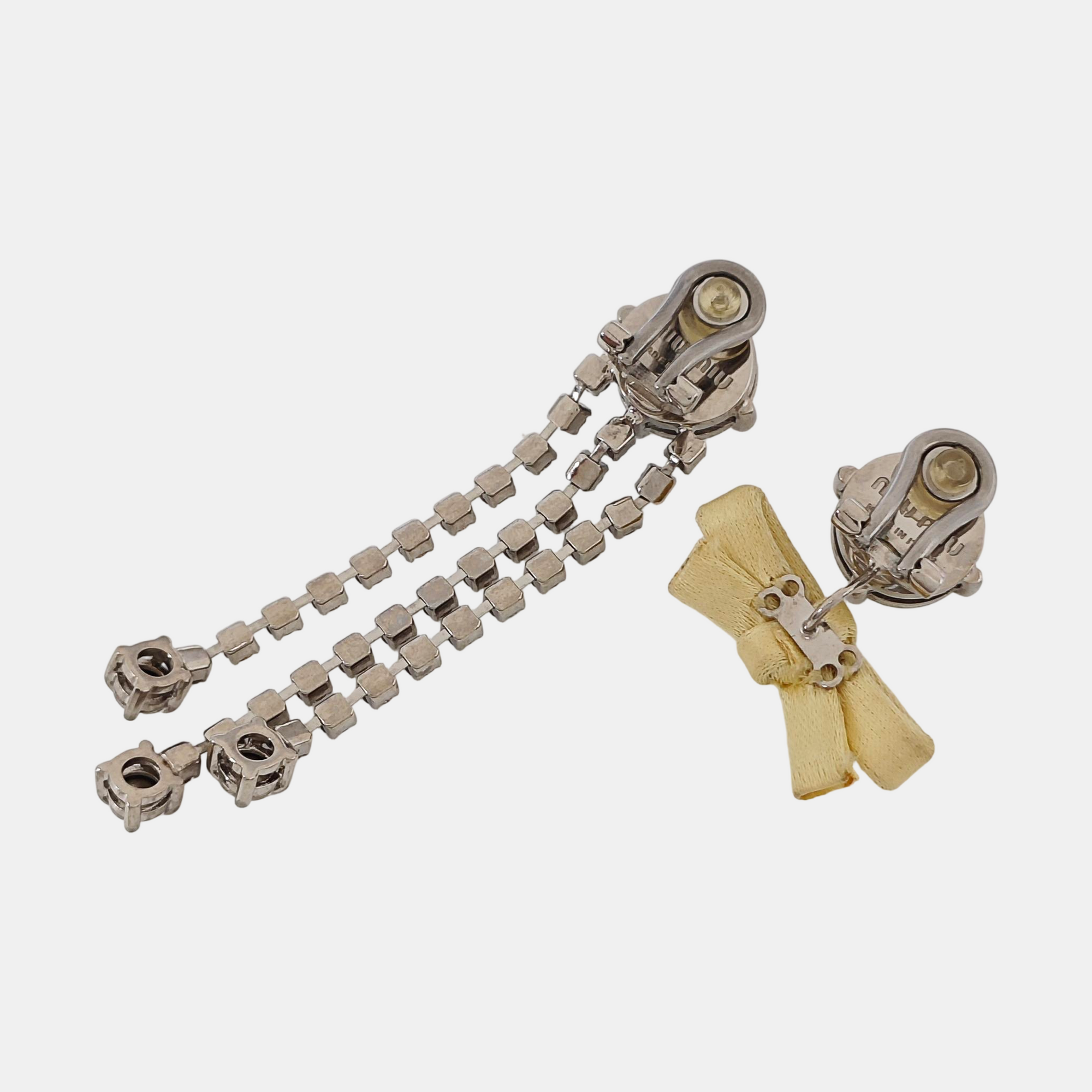 Metal Clear Clip On Earrings