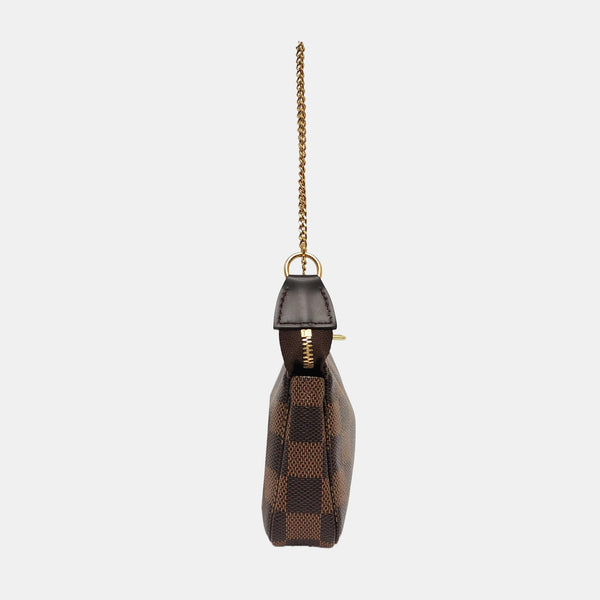ACCESSOIRES Mini Damier Ebene Coated Canvas Brown