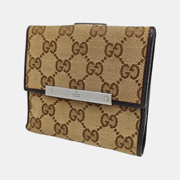 Signature Monogram Canvas Beige Wallet