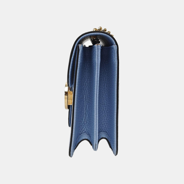 Interlocking G Small Calfskin Blue