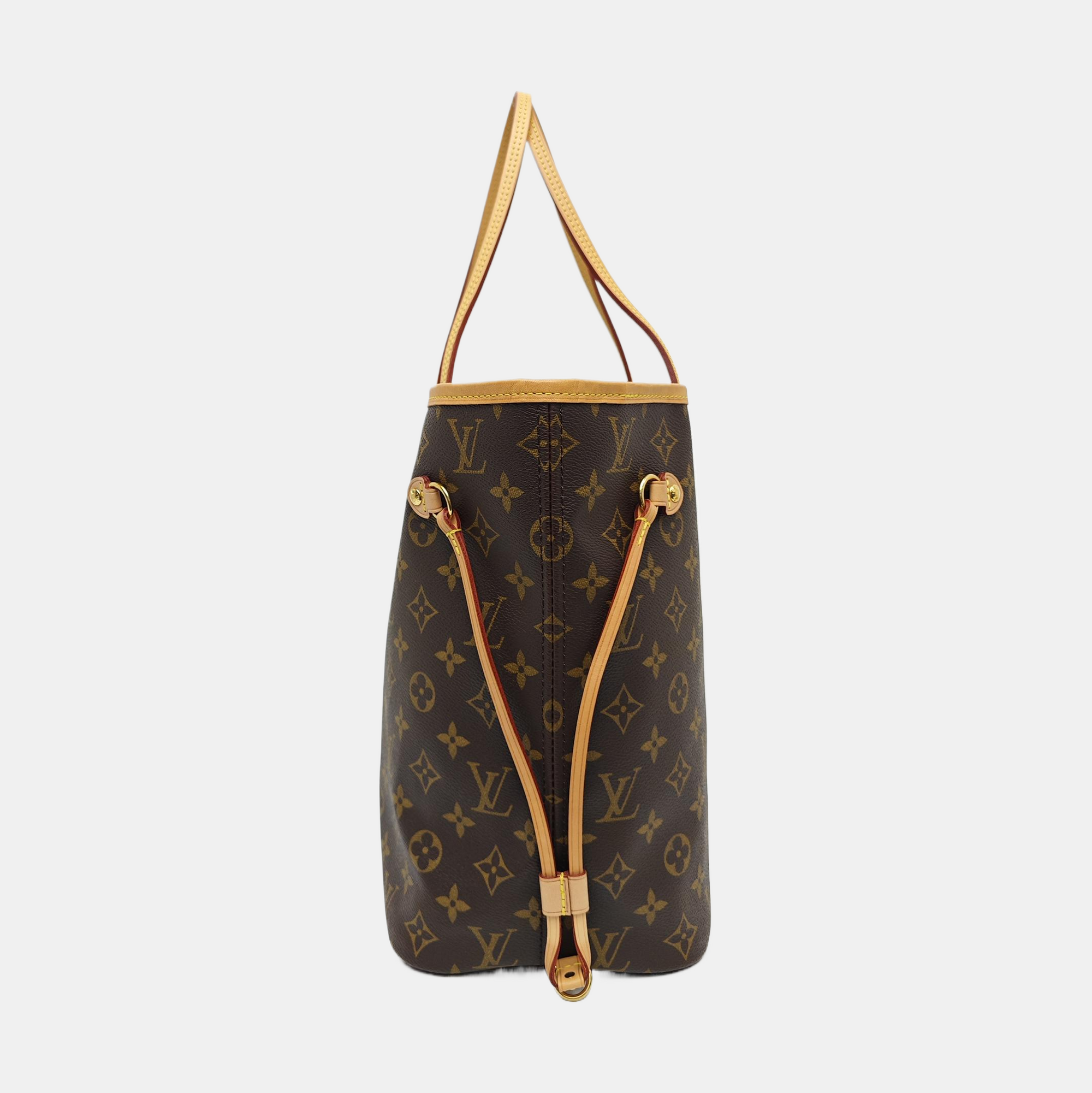 NEVERFULL MM Monogram Coated Canvas Brown