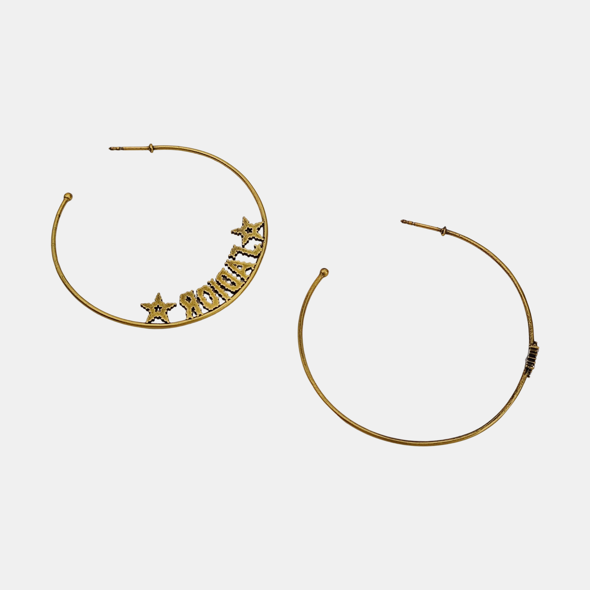 J'adior Metal Gold Stud Earrings
