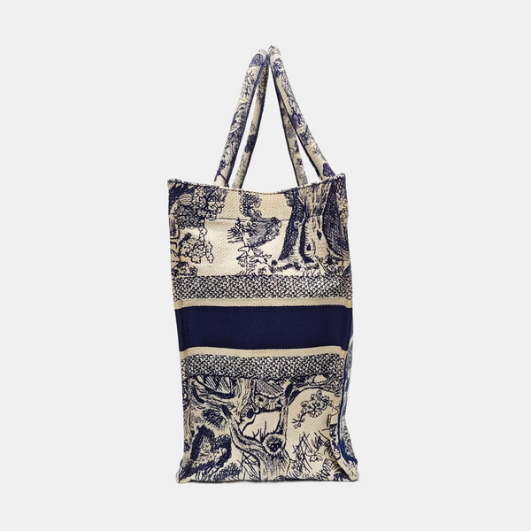 Book Tote Medium Canvas Blue