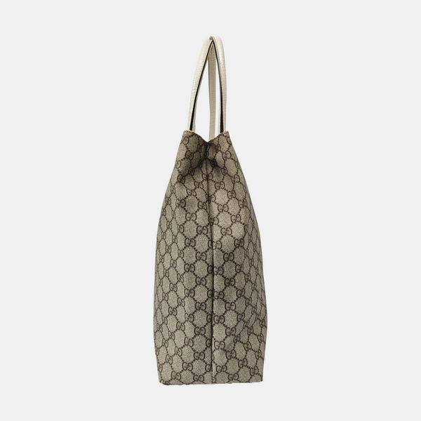 Monogram Coated Canvas Tote Bag Beige