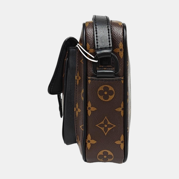 CHRISTOPHER Monogram Coated Canvas Brown